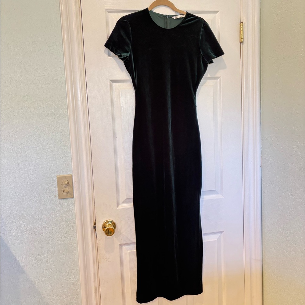 Zara velvet maxi dress